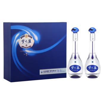 YANGHE 洋河 梦之蓝 蓝色经典 M3 45%vol 浓香型白酒 500ml*2瓶 礼盒装食品类商品-全利兔-实时优惠快报