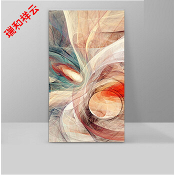 现代简约抽象玄关装饰画北欧挂画竖版走廊壁画客厅酒店背景墙油画 a