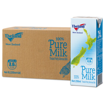 纽仕兰 3.6g蛋白质 低脂牛奶 250ml*24盒 *2件