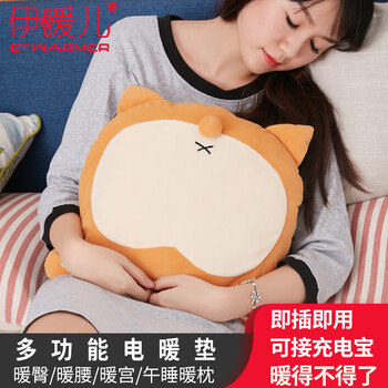 
                                                            伊暖儿电暖垫电加热坐垫暖脚宝神器暖脚垫发热办公室家用床上宿舍 卡其色柯基                