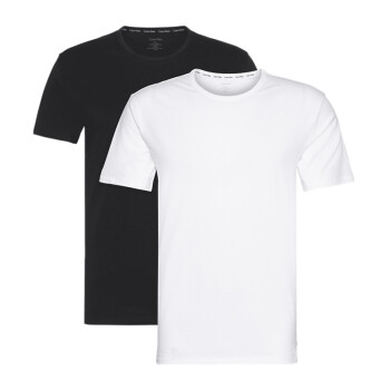 卡尔文·克莱恩（Calvin Klein）CK 男士短袖T恤黑白2件装 NB1088A 黑白 L