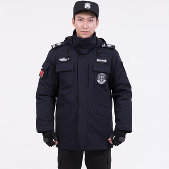 皑虎保安服冬装大衣棉服冬季棉衣执勤服加厚棉袄军大衣作训服物业保安