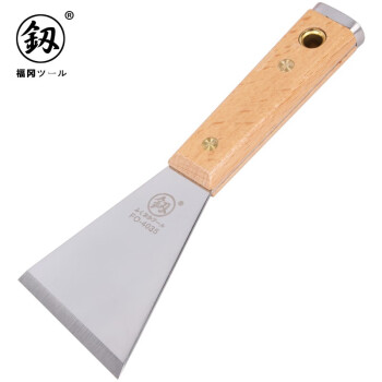 釰福冈工具 铲刀油灰刀可敲击加厚不锈钢多用批刀清洁 三角型 （FO-4035)