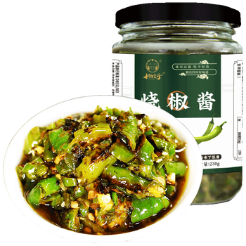 免邮买2发3川娃子烧椒酱230g蒜蓉辣椒酱超辣下饭菜剁椒酱炭烧辣椒虎皮