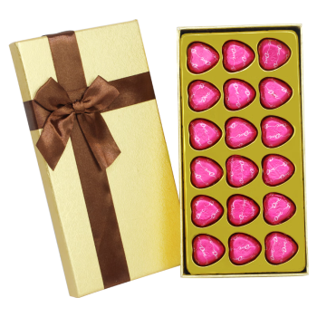 德芙（Dove）巧克力禮盒生日禮物情人節送女友浪漫糖果表白節日禮物款式隨機 德芙金色18禮盒