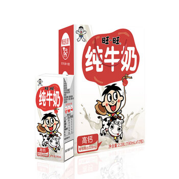 旺旺 纯牛奶高钙奶 原味 礼盒装190ml*12