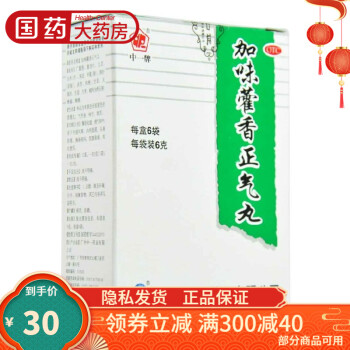 白云山 加味藿香正气丸6袋 化湿 理气和中 风寒头痛腹胀呕吐腹泻 3盒