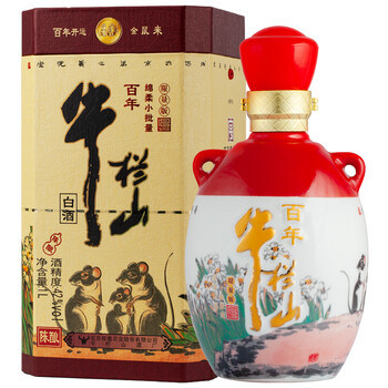 牛栏山白酒42度百年绵柔小批量1l生肖鼠单瓶装