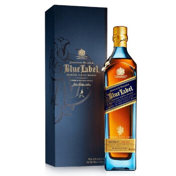 尊尼获加（JOHNNIE WALKER）洋酒黑牌黑方 蓝牌蓝方苏格兰调和威士忌 礼物送男友女友 蓝牌 蓝方750ml