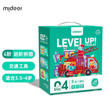 京东PLUS：mideer 弥鹿 MD3104 4阶-交通工具 普通拼图 212片母婴玩具类商品-全利兔-实时优惠快报