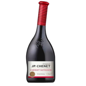 香奈（J.P. CHENET）经典赤霞珠红葡萄酒 年货送礼 法国歪脖子750ML 单支