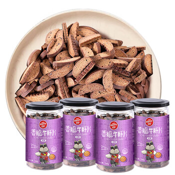 Wanpy 顽皮 Happy100狗零食香脆牛肝片720g(180g*4罐)成犬零食其它类商品-全利兔-实时优惠快报