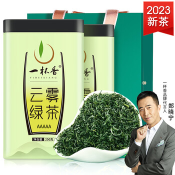 一杯香 2019新茶云雾绿茶春茶上市2罐共500克一杯香茶叶明前绿茶散装春茶礼盒日照茶茗茶浓香食品类商品-全利兔-实时优惠快报