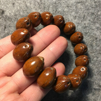 紫金鼠手串光珠招财鼠菩提子原籽手链念珠把件佛珠文玩手串男女款地级