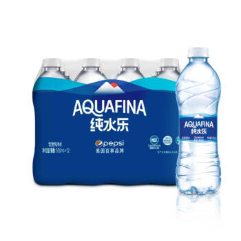 百事可乐纯水乐 AQUAFINA 饮用天然水饮用水 550ml*12瓶 整箱装 百事出品