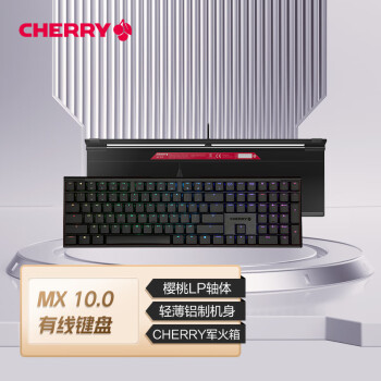 樱桃（CHERRY）MX-BOARD 10.0 RGB G8A-25000 机械键盘 有线键盘  黑色 MX LP轴