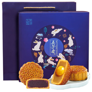五芳斋 月饼 中华中秋礼品糕点 红豆沙紫薯五芳年华月饼礼盒580g食品类商品-全利兔-实时优惠快报