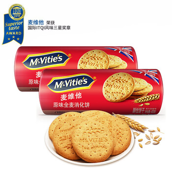McVitie's 麦维他 全麦粗粮饼干 800g食品类商品-全利兔-实时优惠快报