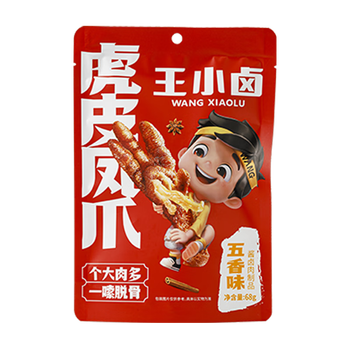 王小卤 虎皮凤爪 68g 五香味（多口味任选）全利兔-实时优惠快报