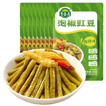 吉香居 泡椒豇豆 榨菜下饭菜 48g*8袋食品类商品-全利兔-实时优惠快报