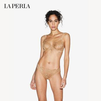 LA PERLA 女士内衣BRIGITTA薄纱性感蕾丝刺绣新娘文胸 S131裸色 75C全利兔-实时优惠快报