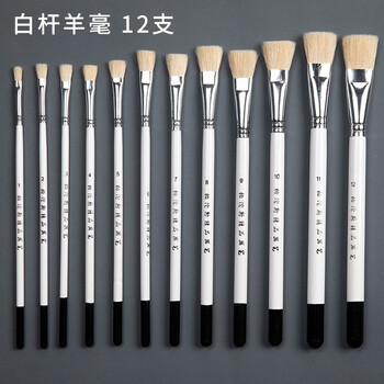 水粉笔套装油画丙烯画笔美术专用初学者色彩颜料笔画笔刷勾线笔学生