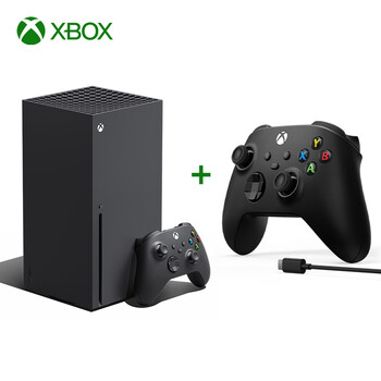 Microsoft 微软 Xbox Series X 游戏机丨XSX+磨砂黑双手柄套装数码类商品-全利兔-实时优惠快报