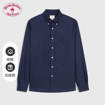 Brooks Brothers 男士纯棉美式长袖休闲衬衫 BB10018990399全利兔-实时优惠快报