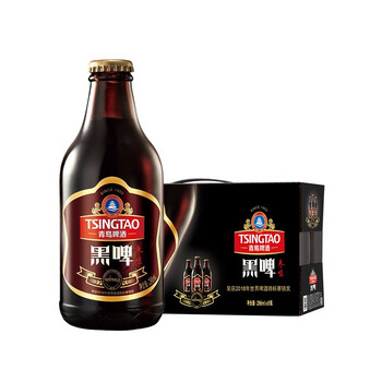 青岛啤酒 枣味黑啤 12度 296ml*8瓶装食品类商品-全利兔-实时优惠快报