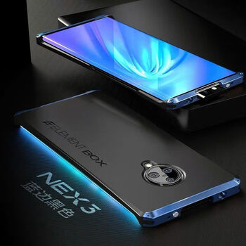 荔新vivonex3手机壳防摔nex3s金壳全包5g磨砂简约潮版曲面屏保护蓝边