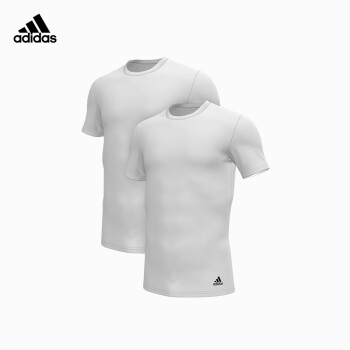 adidas 阿迪达斯 男士圆领T恤 2件装 4A2M04服饰鞋包类商品-全利兔-实时优惠快报