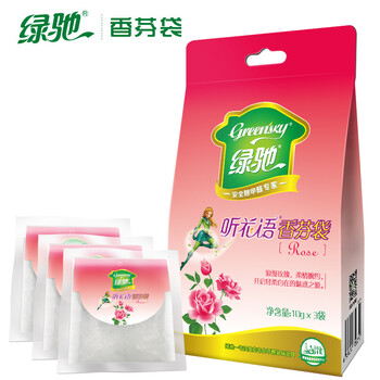 
                                        
                                                            绿驰 10g*3袋玫瑰香包袋 无火香薰香袋 衣柜汽车室内干花净化空气香薰精油 卧室除异味熏香                