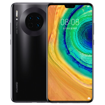 华为 HUAWEI Mate 30 麒麟990旗舰芯片4000万超感光徕卡影像屏内指纹8G+128GB亮黑色4G全网通版游戏手机