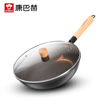 康巴赫（KBH） 精鐵炒鍋無涂層炒菜鍋電磁爐明火通用 32cm