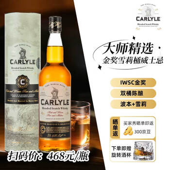 金奖威士忌 雪莉桶礼盒装1瓶全利兔-实时优惠快报