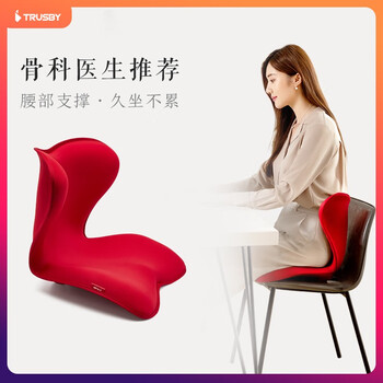 TRUSBY 兔小白美臀矫姿护腰坐垫靠垫办公室腰靠腰座垫坐姿矫正久坐器成人全利兔-实时优惠快报