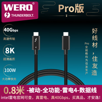 WERO intel֤40G100w240ȫ׵4USB4/3 4K5K8Kʾ 0.8-40G-100W-׵4-Pro-ɫ