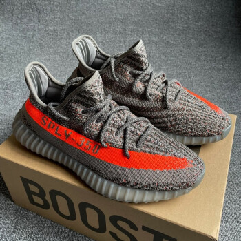 阿迪达斯 （adidas）椰子鞋三叶草男鞋女鞋2024春季新款Yeezy3休闲鞋跑步鞋运动鞋【 GW1229灰橙 满天星 36