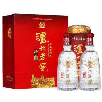 泸州老窖 古法酿造特曲 52度500ml 浓香型白酒 纯粮酿造白酒 送礼 500ml*2瓶送礼袋全利兔-实时优惠快报
