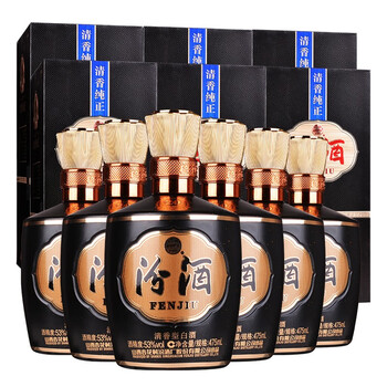 白酒香型6瓶475ml巴拿马厂方53度杏花村