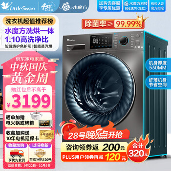 小天鹅 水魔方系列 TD100V868WMADT 洗烘一体机 10kg全利兔-实时优惠快报