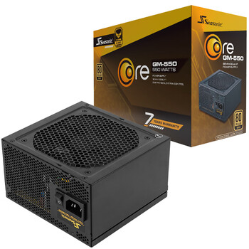 海韵 (SEASONIC)游戏酷核CORE GM550电源 550W (80PLUS金牌半模/全日系电容/七年质保/14cm小身形/智能温控)