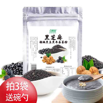 自然道 黑芝麻五谷粉 500g*1袋全利兔-实时优惠快报