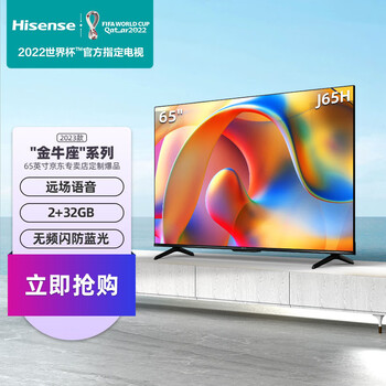 海信电视 J65H 金牛座系列2023款 2+32GB 远场语音 无频闪防蓝光 DTS音效
