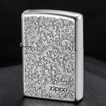 之宝zippo打火机,zippo真假鉴别图解 之宝zippo打火机 唐草银色zbt-2-23c 经典 送男友礼物