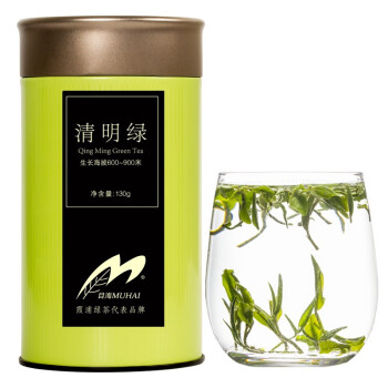 目海（Muhai） 茶叶 绿茶 2022新茶 清明当天采摘绿茶嫩叶嫩芽毛尖 清明绿130g