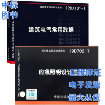 应急照明设计与安装19D702-7+建筑电气常用数据19DX101-1套装2本