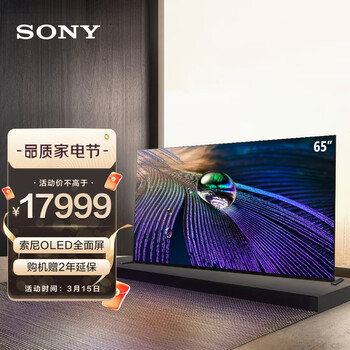 索尼（SONY）XR-65A90J 65英寸 OLED全面屏电视 4K超高清HDR XR认知芯片 银幕声场旗舰版 京东小家智能生态