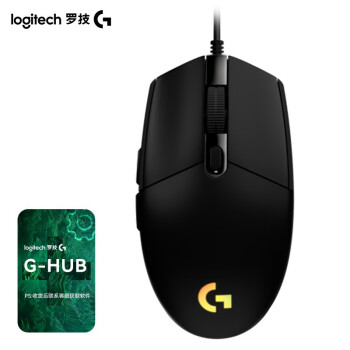 罗技（G） G102 电竞游戏鼠标 有线RGB鼠标 轻量化 吃鸡LOL英雄联盟200-8000DPI 【鼠标+GHUB套餐】G102第二代黑色