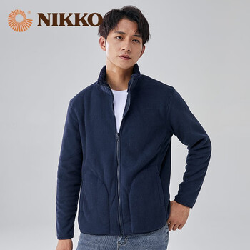 NIKKO 日高 男子抓绒衣 CWL2155 莫兰青 M 高领款全利兔-实时优惠快报